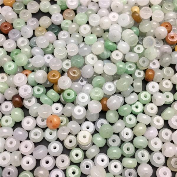 100 pcs small rondelle shape genuine natural colorful jadeite bead, jade bead - Image 4