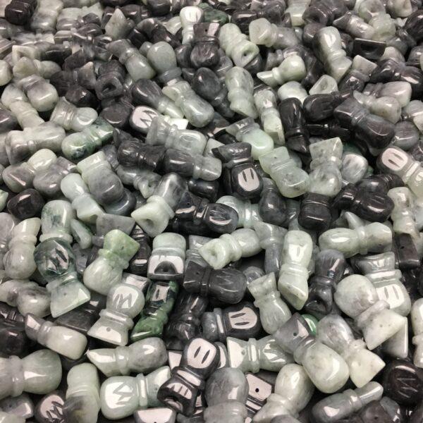 20 pcs / 50 pcs small wallet shape genuine natural jadeite charm, jade charm, jade bead, jadeite bead - Image 4