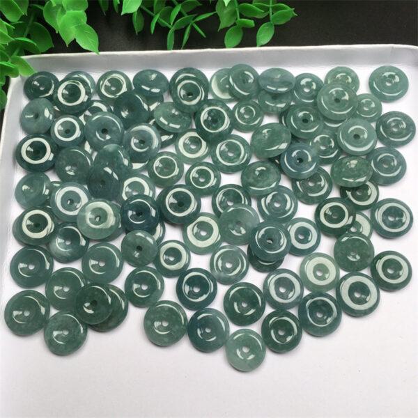 5 pcs / 10 pcs rondelle shape genuine natural blue green jadeite bead, jade bead - Image 4