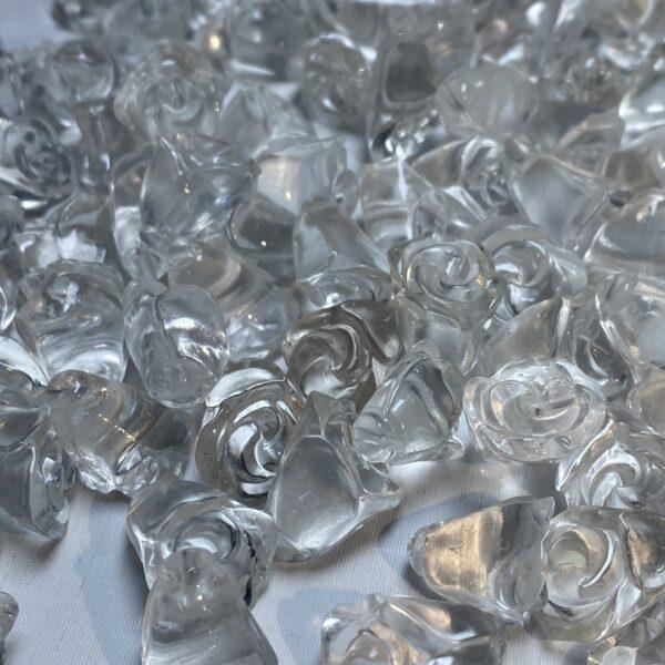 5 pcs / 10 pcs Magnolia flower shape natural clear quartz charm - Image 5