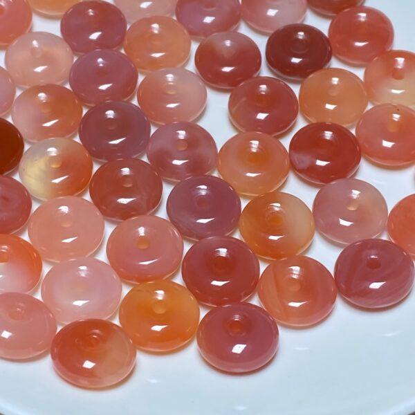 5 pcs / 10 pcs rondelle shape natural agate bead - Image 6