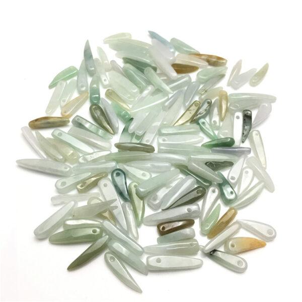 100 pcs irregular pepper shape genuine natural colorful jadeite bead, jade bead - Image 5