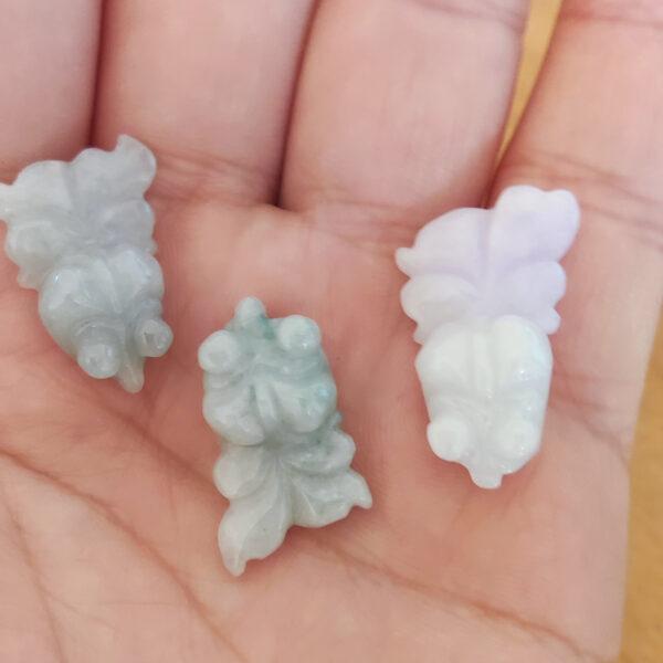 2 pcs / 5 pcs goldfish shape genuine natural jadeite charm, jade charm, jadeite bead, jadeite koi, koi charm - Image 5