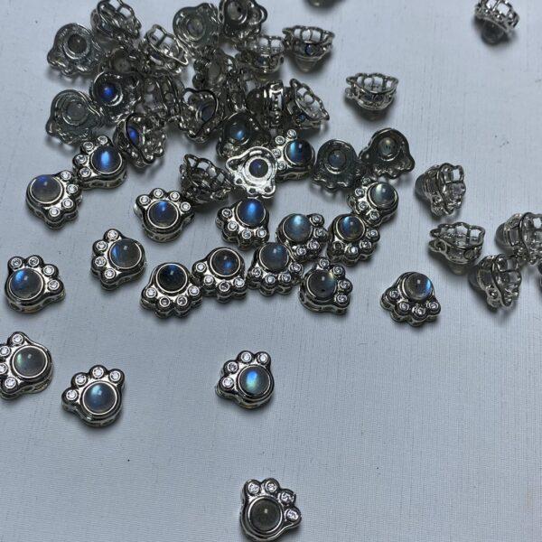 cute cat claw shape natural moonstone bead - Image 5