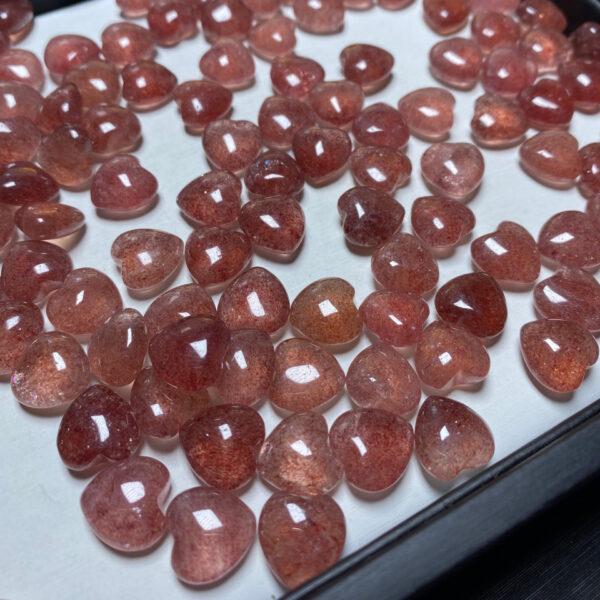 heart shape natural strawberry quartz bead - Image 5