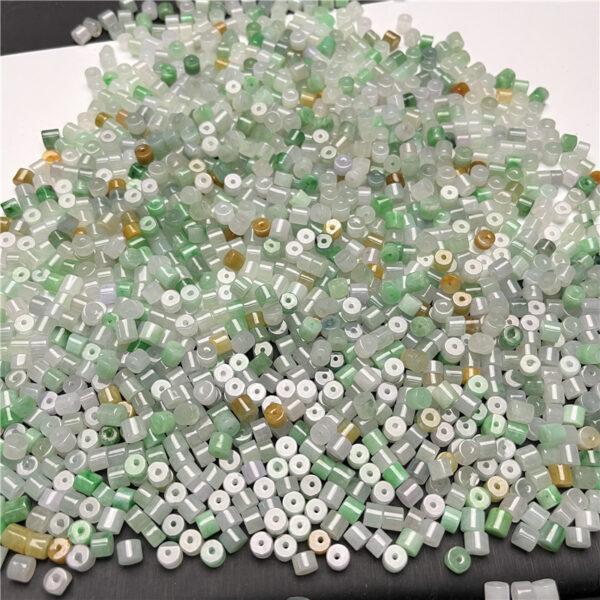 20 pcs / 50 pcs cylinder shape genuine natural icy colorful jadeite bead, jade bead - Image 5
