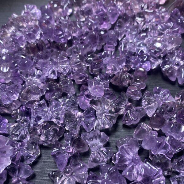 5 pcs / 10 pcs bow tie shape natural ametrine bead - Image 5