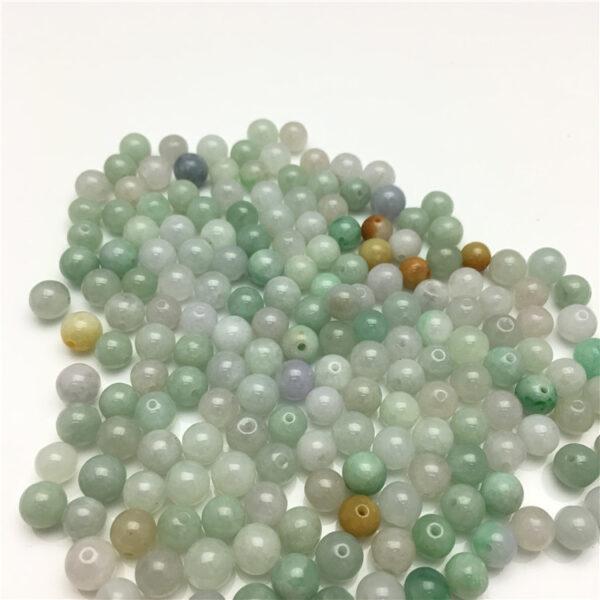 50 beads, round bead, jade bead, jadeite bead, colorful bead - Image 5