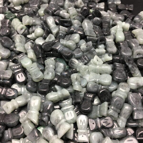 20 pcs / 50 pcs small wallet shape genuine natural jadeite charm, jade charm, jade bead, jadeite bead - Image 5