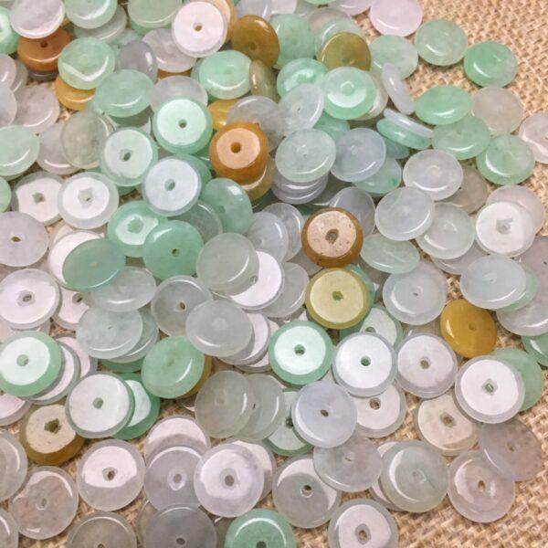 50 pcs rondelle shape genuine natural colorful jadeite bead, jade bead - Image 5