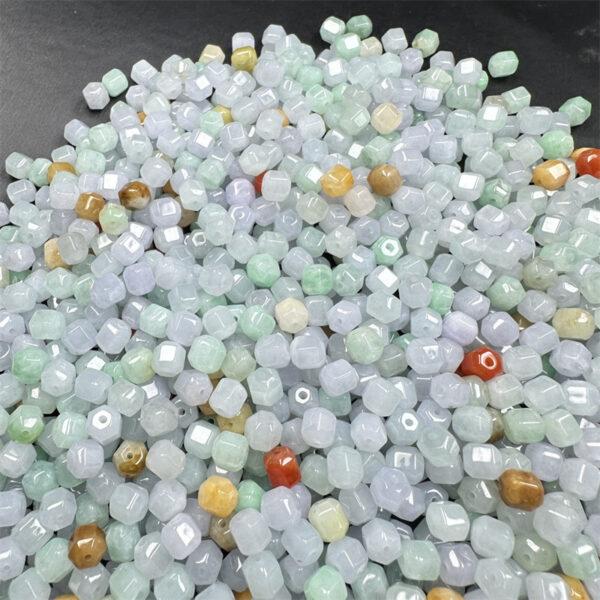 50 beads, hexagon bead, jade bead, jadeite bead, prism beads, faceted bead, colorful bead, clear bead, icy bead - Image 6