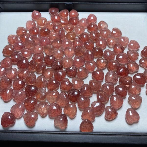 heart shape natural strawberry quartz bead - Image 6