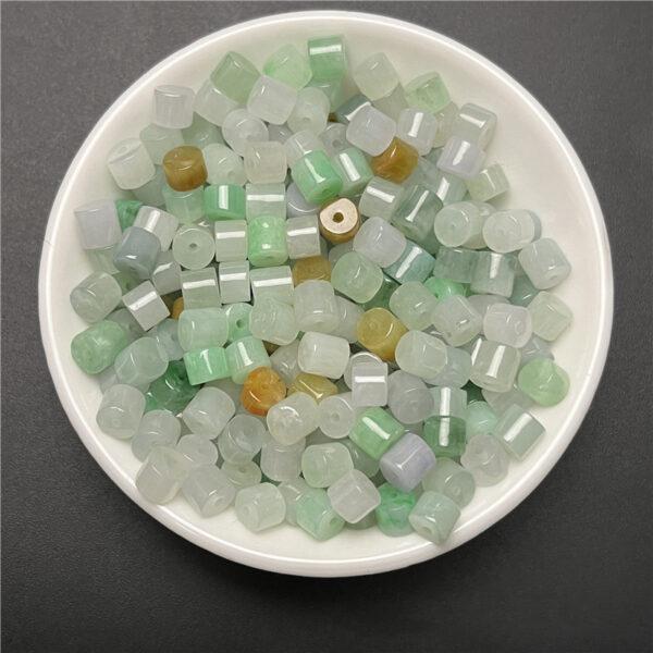 20 pcs / 50 pcs cylinder shape genuine natural icy colorful jadeite bead, jade bead - Image 6