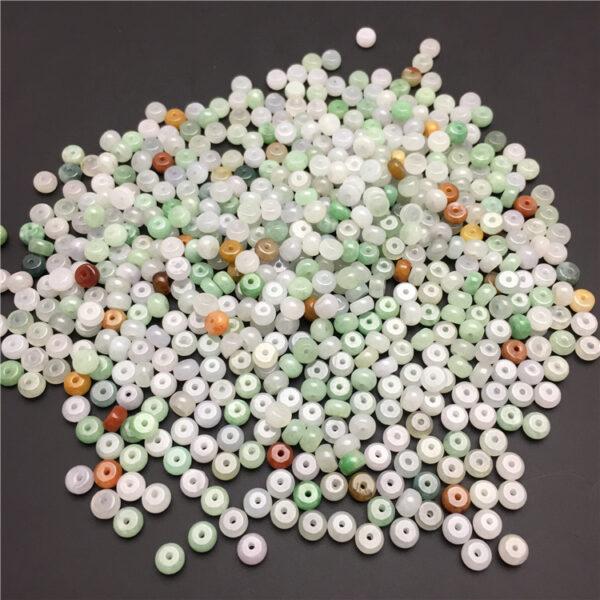 100 pcs small rondelle shape genuine natural colorful jadeite bead, jade bead - Image 6