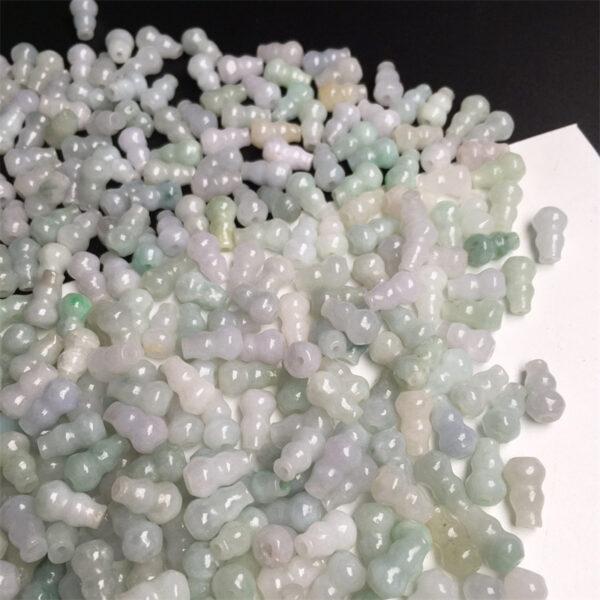 50 pcs gourd shape genuine natural green jadeite bead, jade bead, jade gourd - Image 6