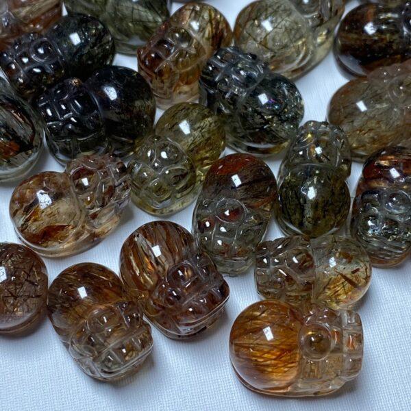 2 pcs / 5 pcs pixiu animal shape natural super seven black crystal bead - Image 6