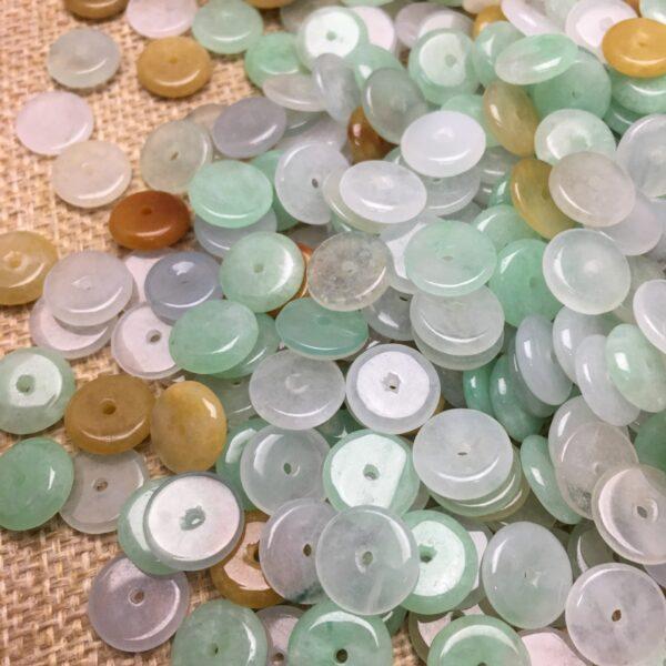 50 pcs rondelle shape genuine natural colorful jadeite bead, jade bead - Image 6