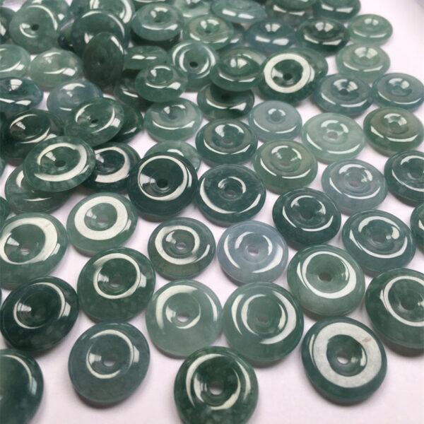 5 pcs / 10 pcs rondelle shape genuine natural blue green jadeite bead, jade bead - Image 6