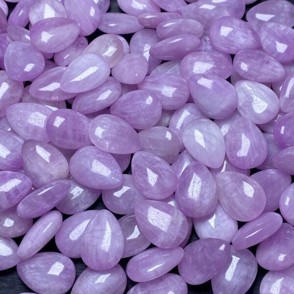 1 pc / 2 pcs droplet shape natural kunzite bead, droplet charm - Image 6