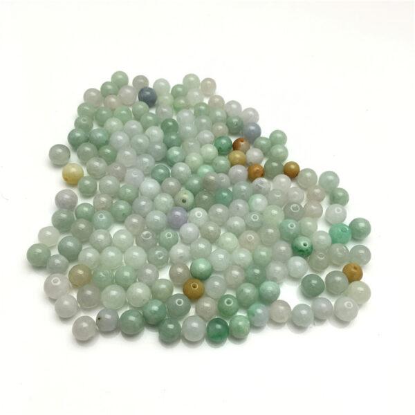 50 beads, round bead, jade bead, jadeite bead, colorful bead - Image 6