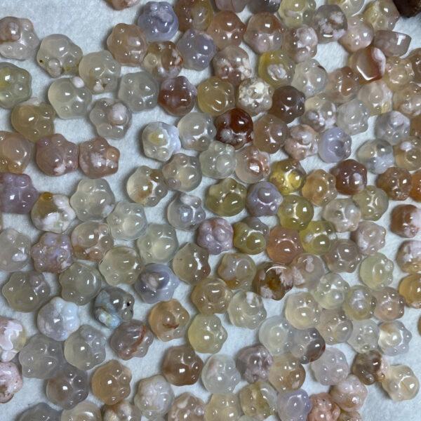 5 pcs / 10 pcs cute cat paw shape natural sakura agate bead - Image 6