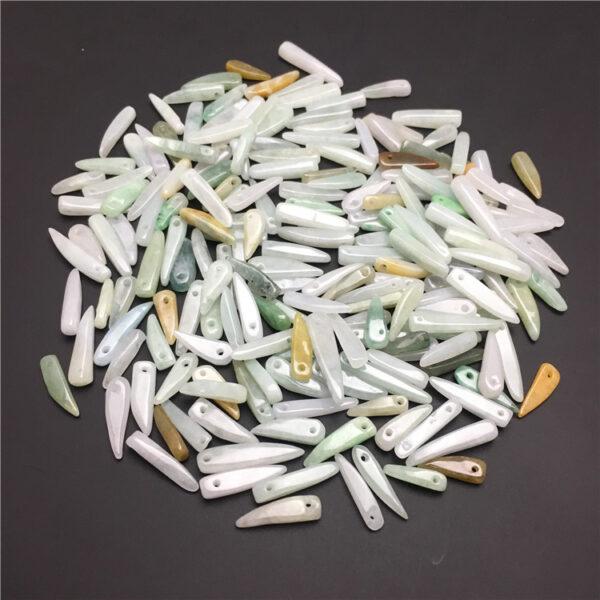 100 pcs irregular pepper shape genuine natural colorful jadeite bead, jade bead - Image 6