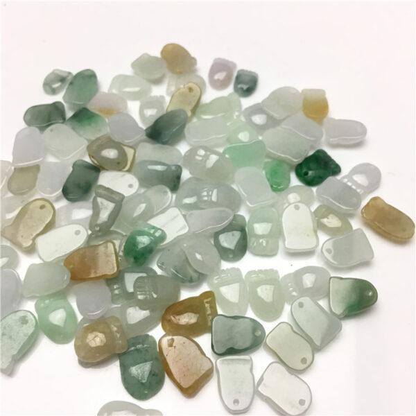 20 beads, little feet beads, jade bead, jadeite bead, colorful bead, jade charm - Image 7