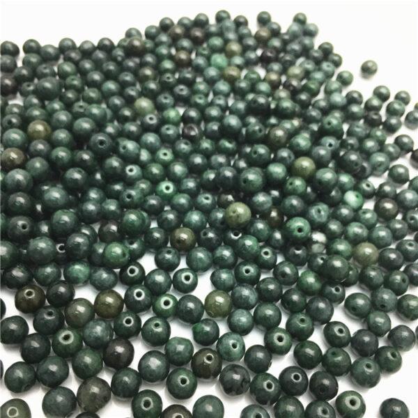100 pcs 6.5 mm round shape oily green genuine natural jadeite bead, jade bead - Image 7
