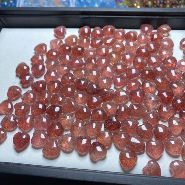 heart shape natural strawberry quartz bead - Image 7