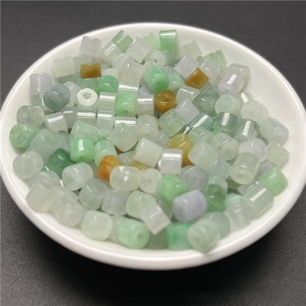 20 pcs / 50 pcs cylinder shape genuine natural icy colorful jadeite bead, jade bead - Image 7