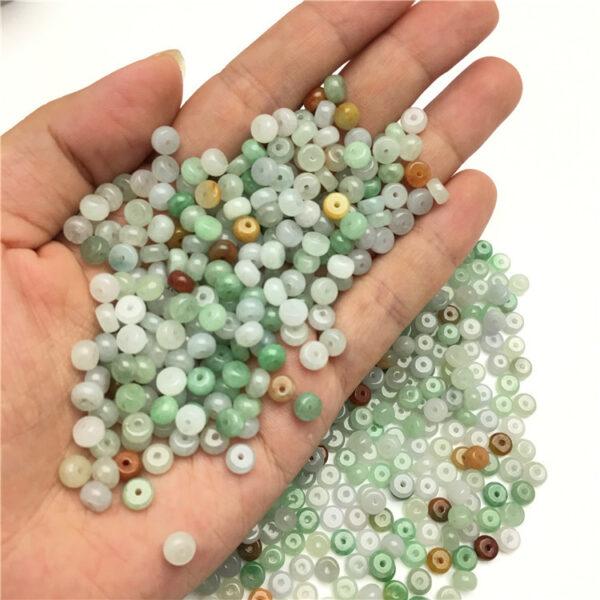 100 pcs small rondelle shape genuine natural colorful jadeite bead, jade bead - Image 7