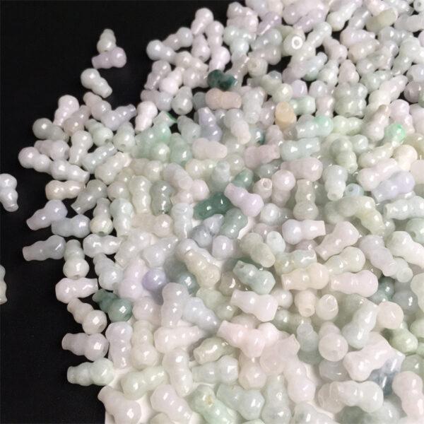 50 pcs gourd shape genuine natural green jadeite bead, jade bead, jade gourd - Image 7