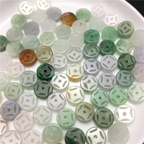 20 pcs / 50 pcs hollow heishe shape genuine natural colorful jadeite bead, jade bead - Image 4