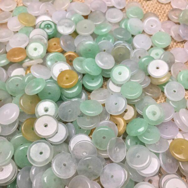 50 pcs rondelle shape genuine natural colorful jadeite bead, jade bead - Image 7