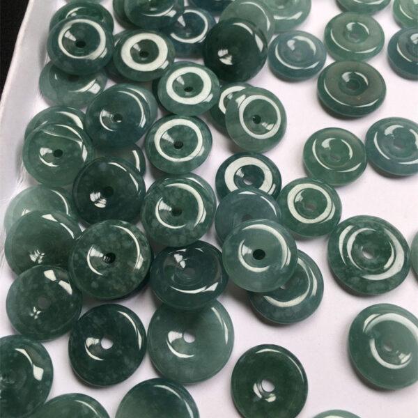 5 pcs / 10 pcs rondelle shape genuine natural blue green jadeite bead, jade bead - Image 7