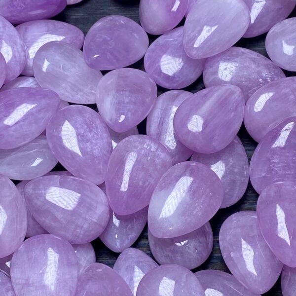 1 pc / 2 pcs droplet shape natural kunzite bead, droplet charm - Image 7
