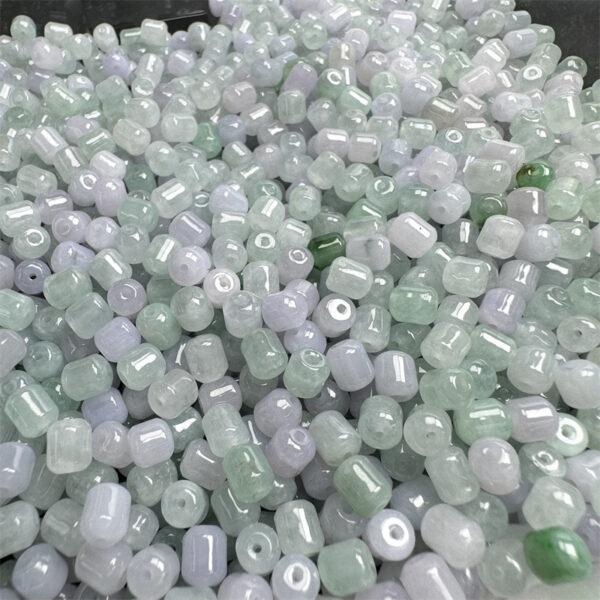 pillar bead, jade bead, jadeite bead, drum beads, barrel bead, white bead, green bead, clear bead, icy bead - Image 7