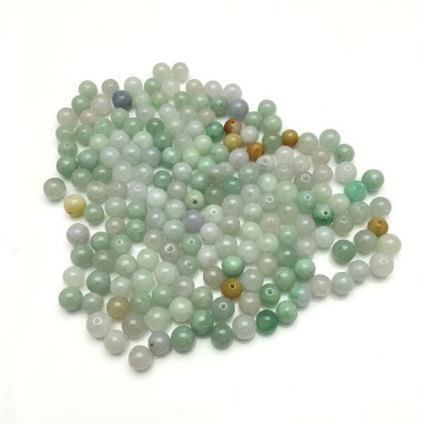50 beads, round bead, jade bead, jadeite bead, colorful bead - Image 7