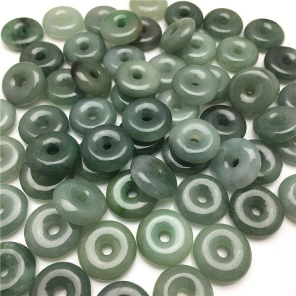 5 pcs / 10 pcs rondelle shape genuine natural oily green jadeite bead, jade bead - Image 7