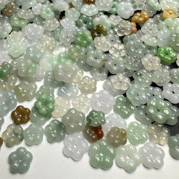 10 pcs / 20 pcs flower shape genuine natural colorful icy jadeite bead, jade bead - Image 7