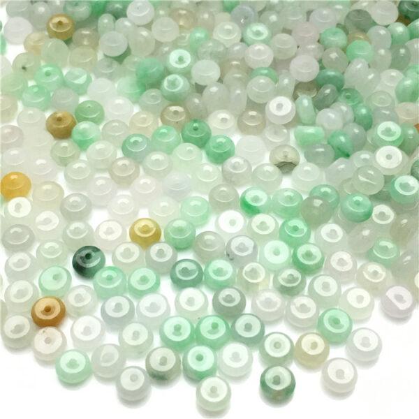 50 pcs / 100 pcs small rondelle shape genuine natural colorful jadeite bead, jade bead - Image 7