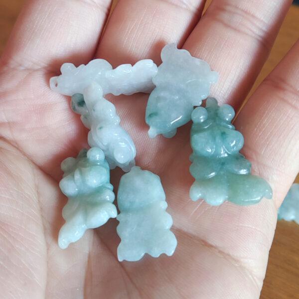 2 pcs / 5 pcs goldfish shape genuine natural jadeite charm, jade charm, jadeite bead, jadeite koi, koi charm - Image 7