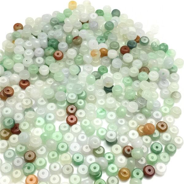 100 pcs small rondelle shape genuine natural colorful jadeite bead, jade bead - Image 8