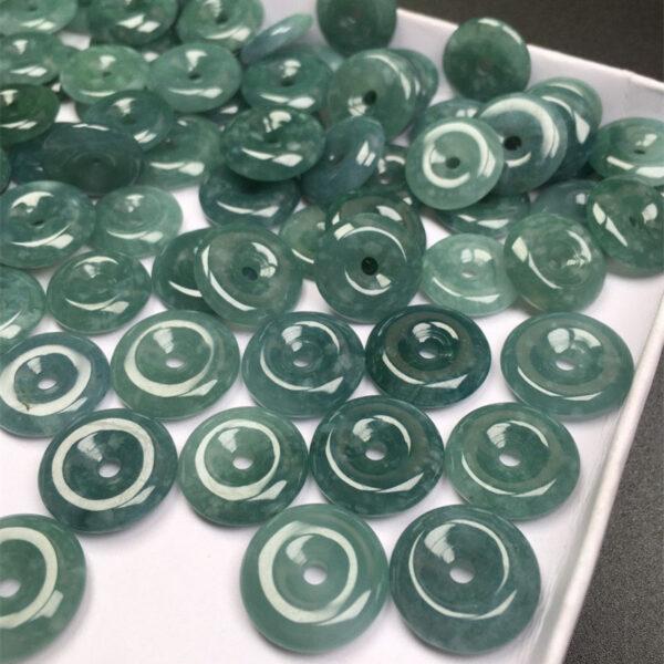 5 pcs / 10 pcs rondelle shape genuine natural blue green jadeite bead, jade bead - Image 8