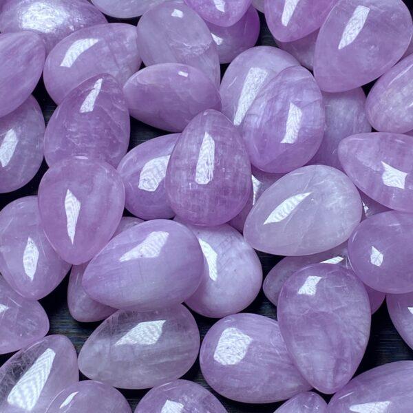 1 pc / 2 pcs droplet shape natural kunzite bead, droplet charm - Image 8