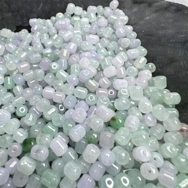 pillar bead, jade bead, jadeite bead, drum beads, barrel bead, white bead, green bead, clear bead, icy bead - Image 8