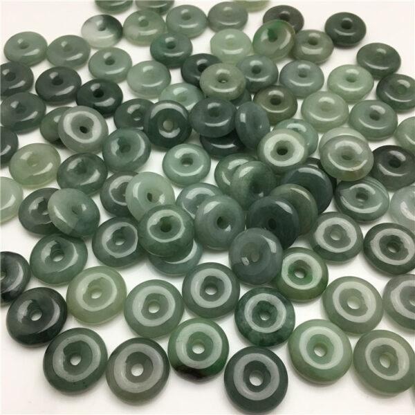 5 pcs / 10 pcs rondelle shape genuine natural oily green jadeite bead, jade bead - Image 8