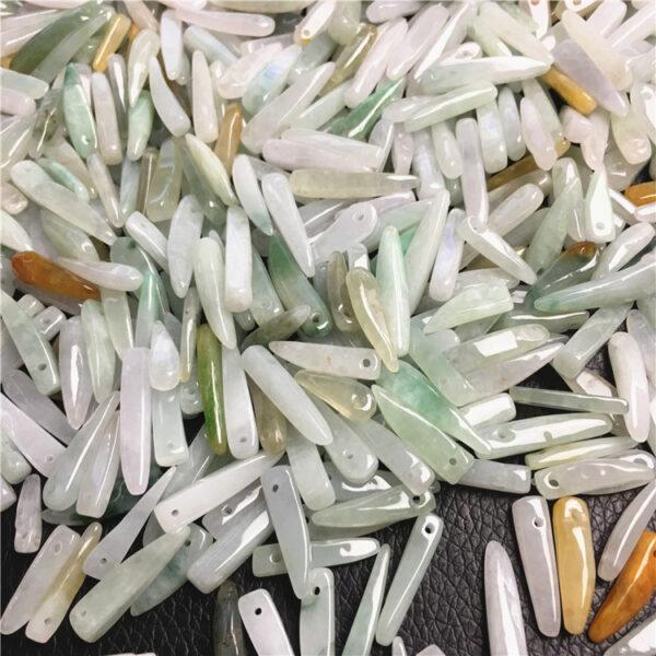 100 pcs irregular pepper shape genuine natural colorful jadeite bead, jade bead - Image 8