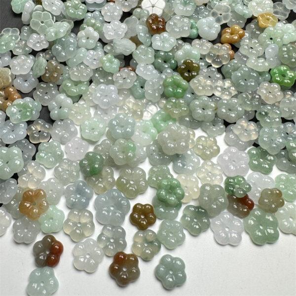 10 pcs / 20 pcs flower shape genuine natural colorful icy jadeite bead, jade bead - Image 8