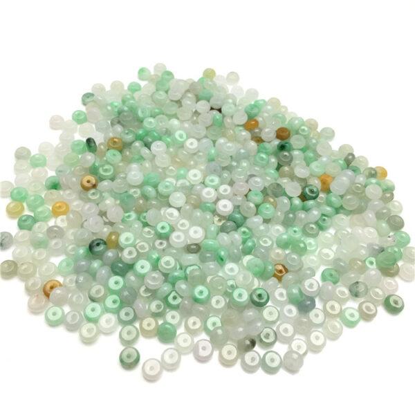 50 pcs / 100 pcs small rondelle shape genuine natural colorful jadeite bead, jade bead - Image 8